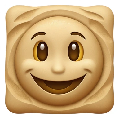 Sand with smil sticker