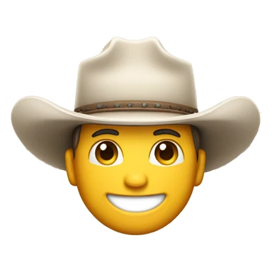 cowboy grinning face sticker