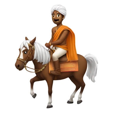 Me as a south Indian guy riding a horse sticker