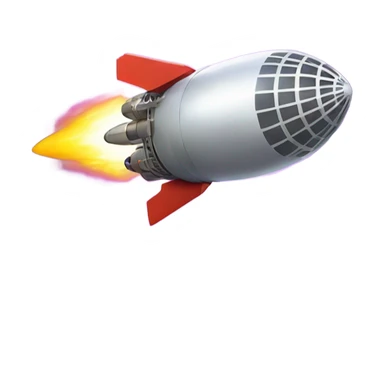 Rocket ship launching which looks like a disco ball  sticker