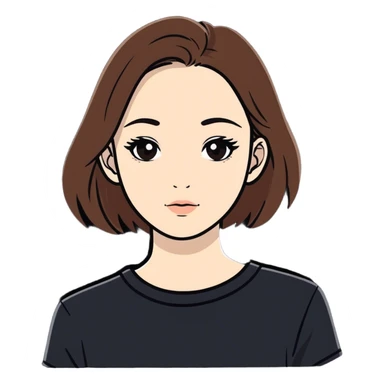pale brunette girl sticker