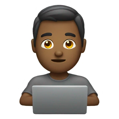 Man in motion doing coding animated sticker