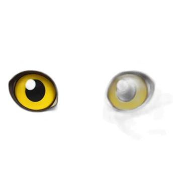 cat with yellow blue frog eyes sticker