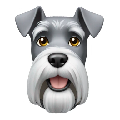 A dog that is a grey schnauzer  sticker