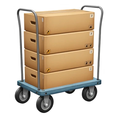 Furniture Dolly – with a sofa or boxes stacked on it sticker