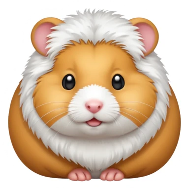 A very simple all-white hamster emoji sticker
