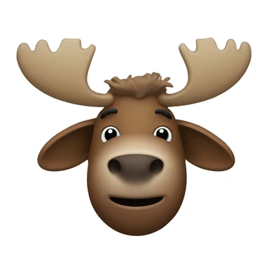A moose drinkng coffee sticker