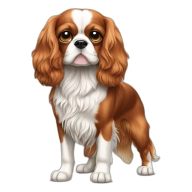  Cavalier King Charles Spaniel full body stand up sticker