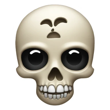 Skull emoji with sungla sticker
