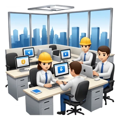 Digital Labour and an example of Agents at work in a workplace setting. sticker