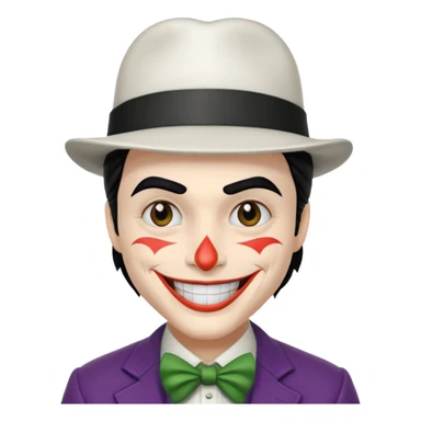 Givee me a joker with white hat and black hair sticker