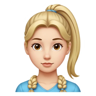 girl with ponytail sticker