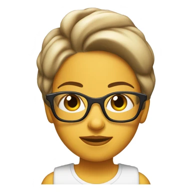 Chica morena con gafas de relax sticker