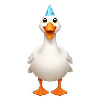 Goose with birthday hat sticker
