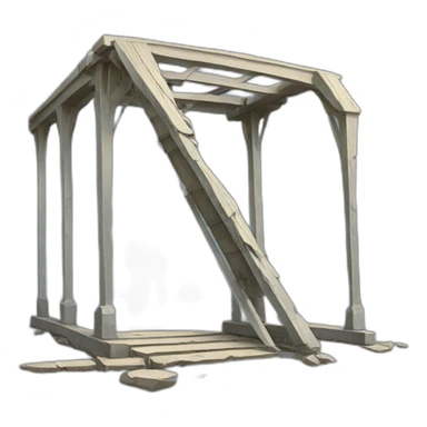 crumpling Broken bridge sticker