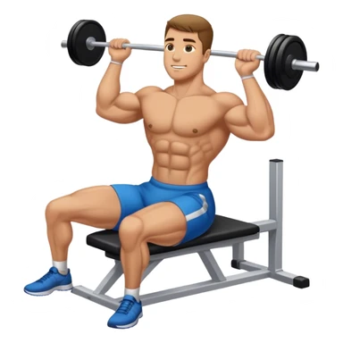 man weighted glute bridges sticker