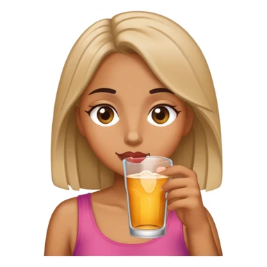 A girl drink sticker