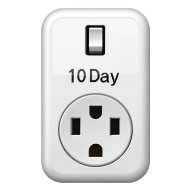 A plug with 1 day to go written above  sticker