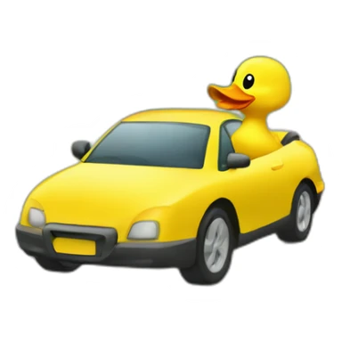 fit body yellow duck driving car sticker