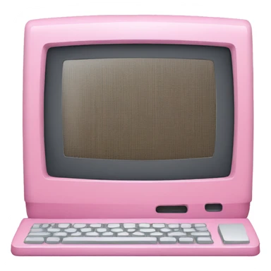 pink macintosh computer sticker