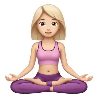 девочка сидит в позе лотоса и дышит sticker