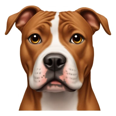 Red and black American Staffordshire Terrier sticker