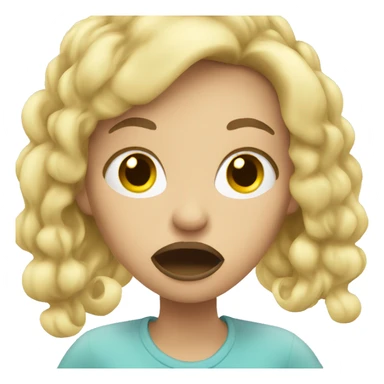 Emoji of blonde girl vaping  sticker