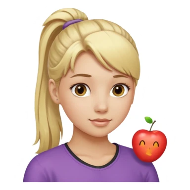 blonde girl pony tail sticker