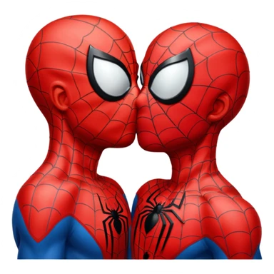Spider man kiss kiss creepy sticker