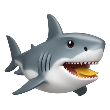 Shark and a duck mixed together sticker