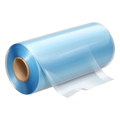 A long roll of transparent plastic wrapping, no other colors  sticker
