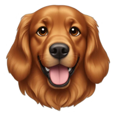 dark red american golden retriever sticker