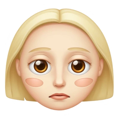 Tired face eye bags sticker