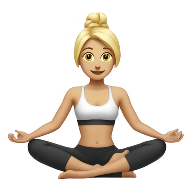 Blonde lady doing yoga sticker