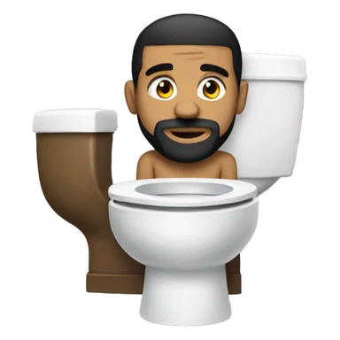 Drake with skibidi toilet sticker