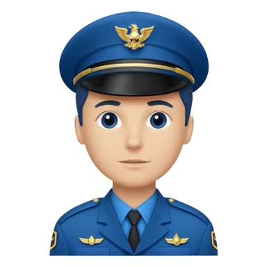 blue uniformed soldier sticker