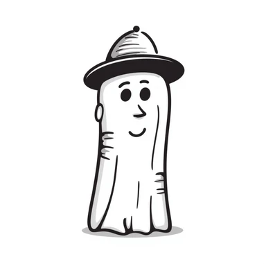 wooden log with a face, hand-drawn and whimsical sticker