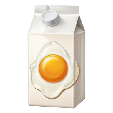 milk carton with egg picture sticker