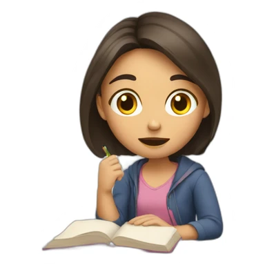 girl annoying studying sticker