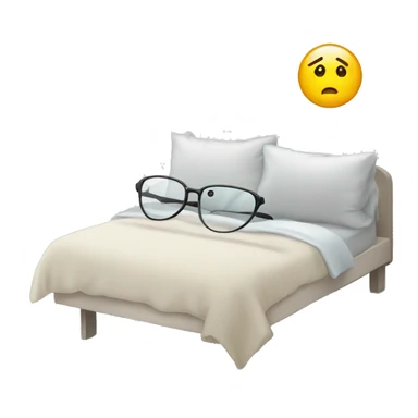 Glasses Waking up on the wrong side of the bed  sticker