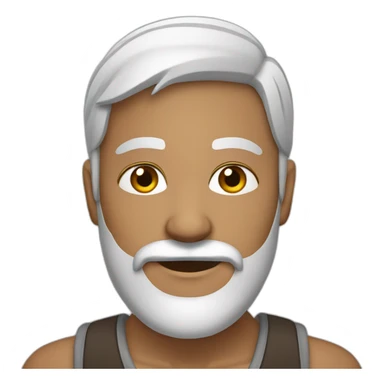 white tone indian adult with black beard sticker
