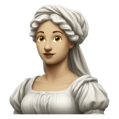Renaissance women statue  sticker