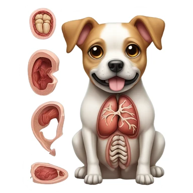 Cross section of a dog  sticker