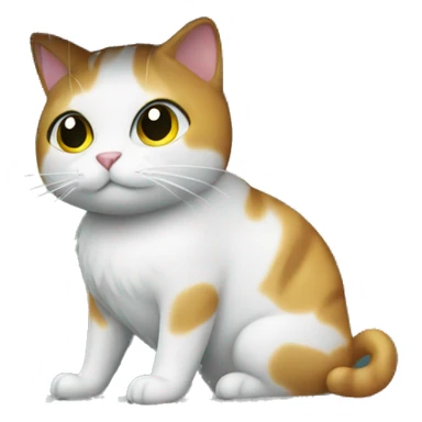 cat observing rainy scene sticker