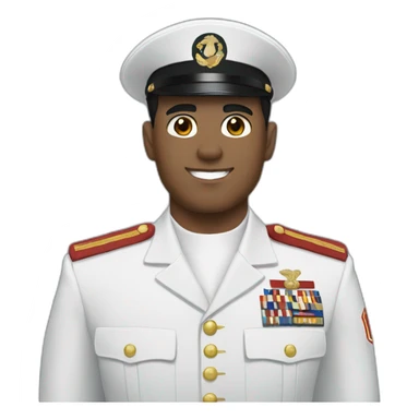 Man with black hair marine corps uniform sticker