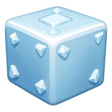 plain white cube of sugar sticker