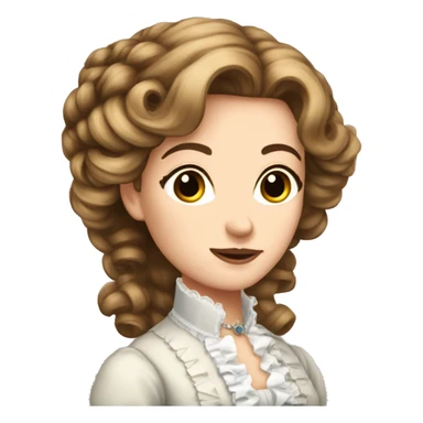 Marie antonette with brunnete hair sticker