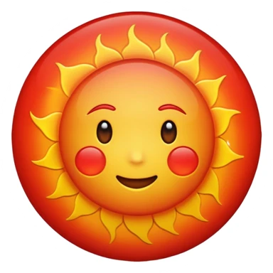 Red sun sweating sticker