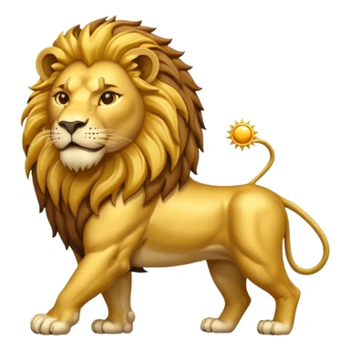 Sun and lion with map of Iran sticker