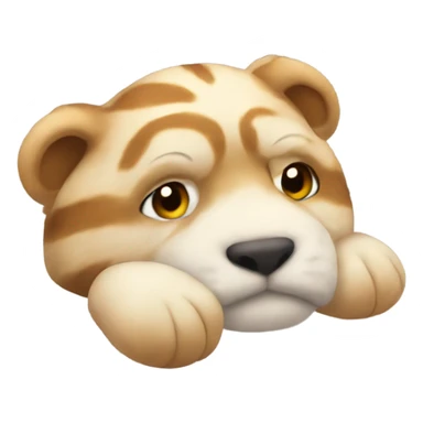 Snuggly tuger sticker